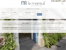 Tablet Screenshot of hotelmareuil.com